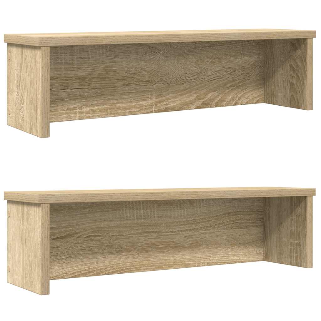 VidaXL Étagères de cuisine empilables 2 pcs chêne sonoma 50x15x16 cm