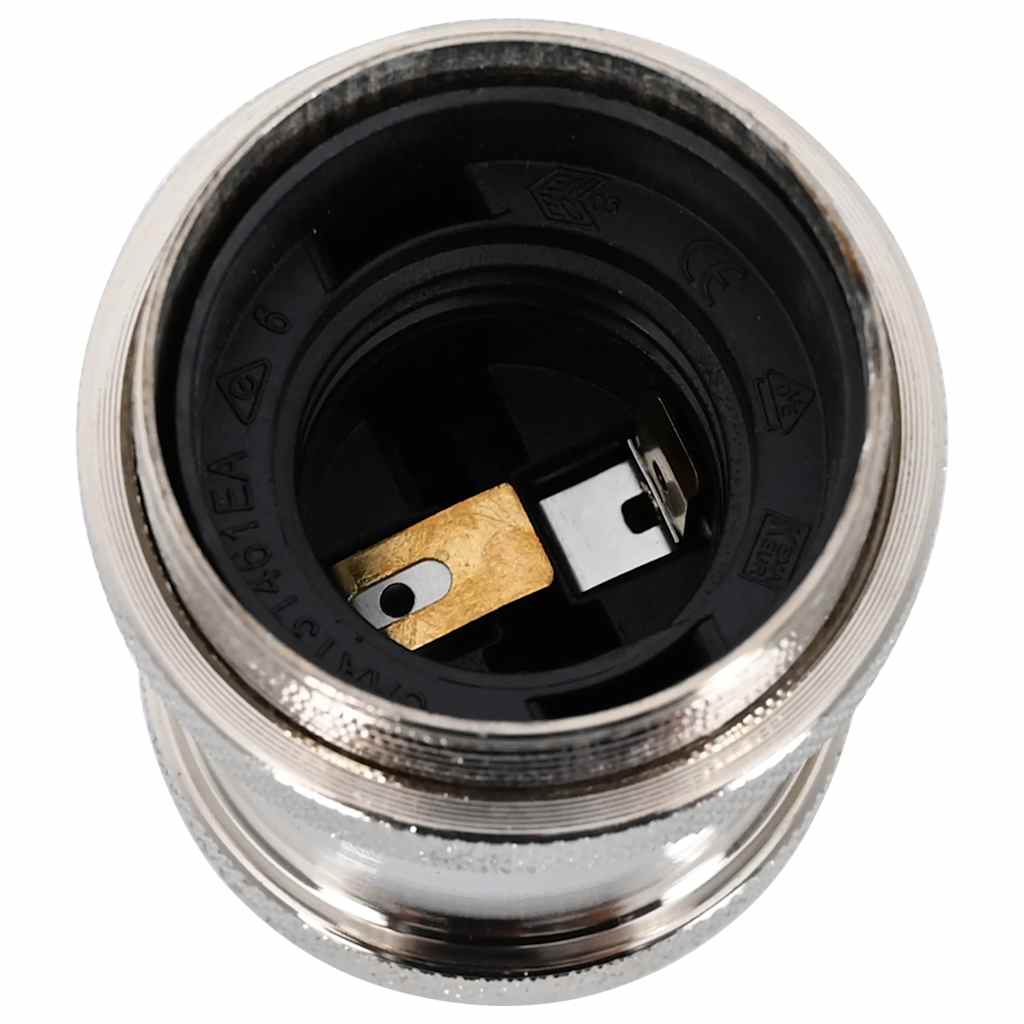 vidaXL Douilles de lampe 2 pcs nickel satiné E27 - Image 5