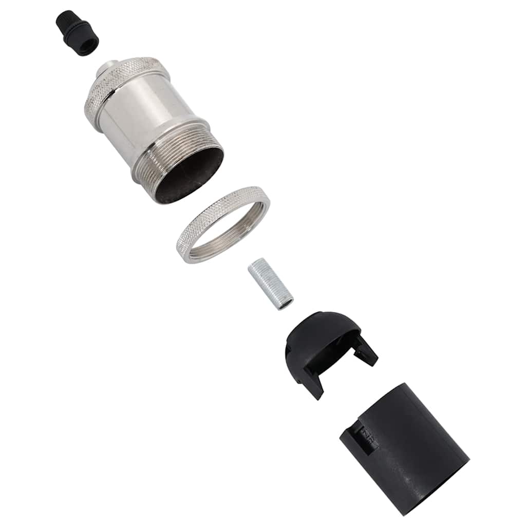 vidaXL Douilles de lampe 2 pcs nickel satiné E27 - Image 6