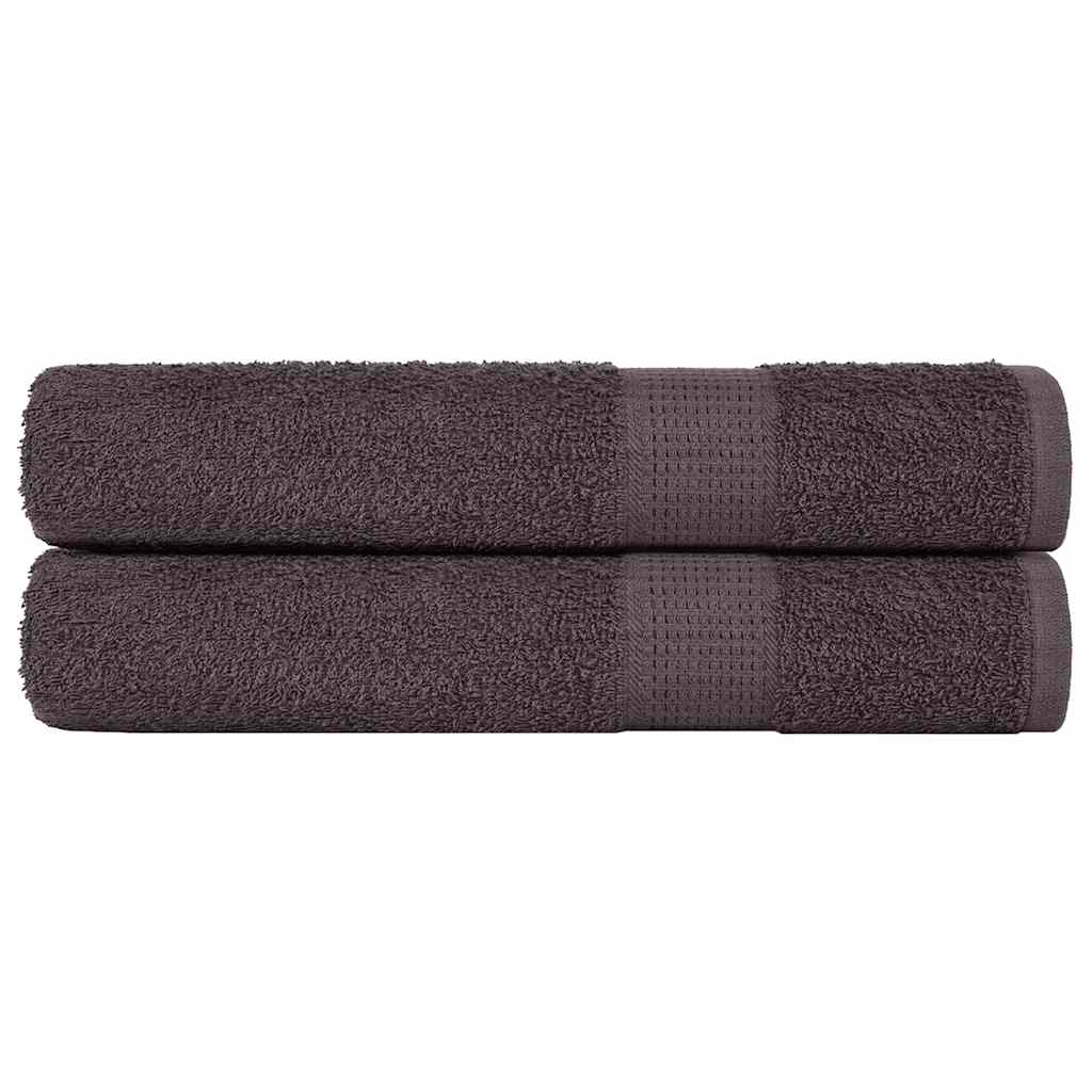 vidaXL Serviettes de sauna 2 pcs anthracite 80x200 cm 100% coton