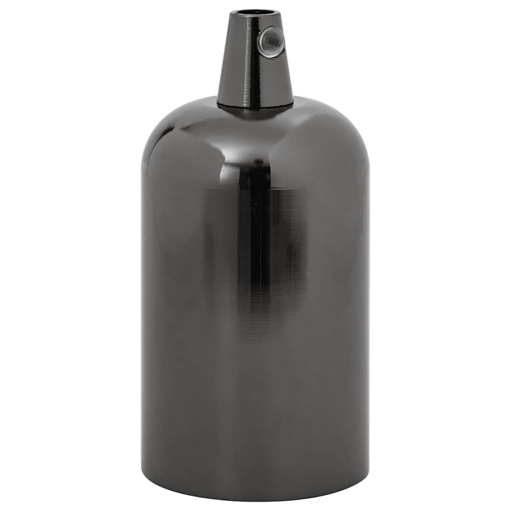 vidaXL Douilles de lampe 2 pcs noir brillant E27 - Image 3