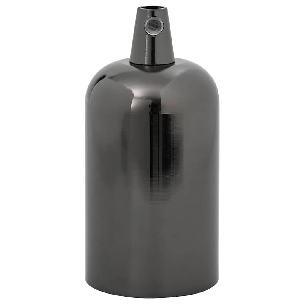 vidaXL Douilles de lampe 2 pcs noir brillant E27 - Image 4