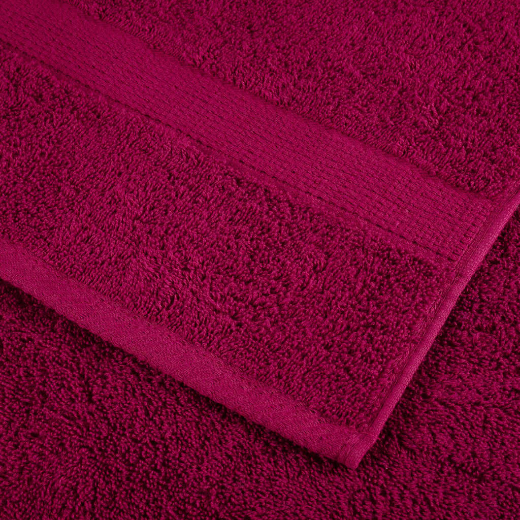 vidaXL Serviettes de toilette premium SOLUND 4 pièces Bordeaux 30 x 30 cm 600 g/m² - Image 6