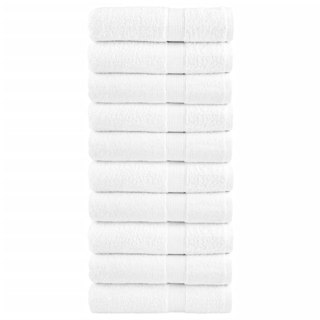 vidaXL Serviettes de bain de qualité supérieure SOLUND 10 pcs blanc