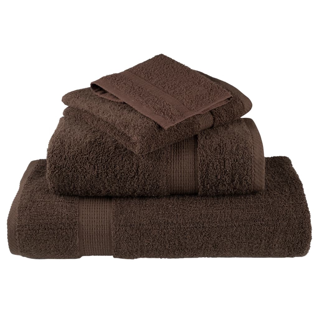 vidaXL Serviettes de douche de qualité supérieure SOLUND 2 pcs marron - Image 4