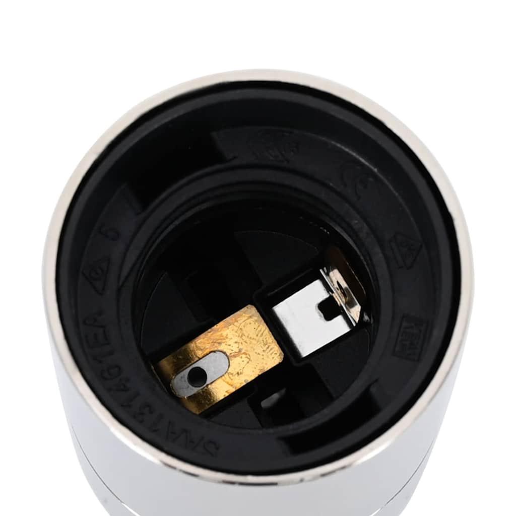 vidaXL Douilles de lampe 2 pcs nickel satiné E27 - Image 6