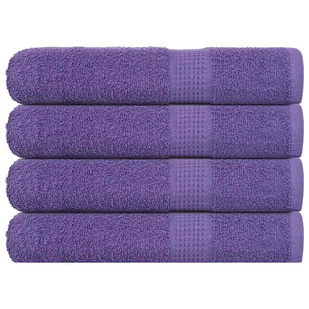 vidaXL Serviettes de sauna 4 pcs violet 80x200 cm 360 g/m² 100% coton