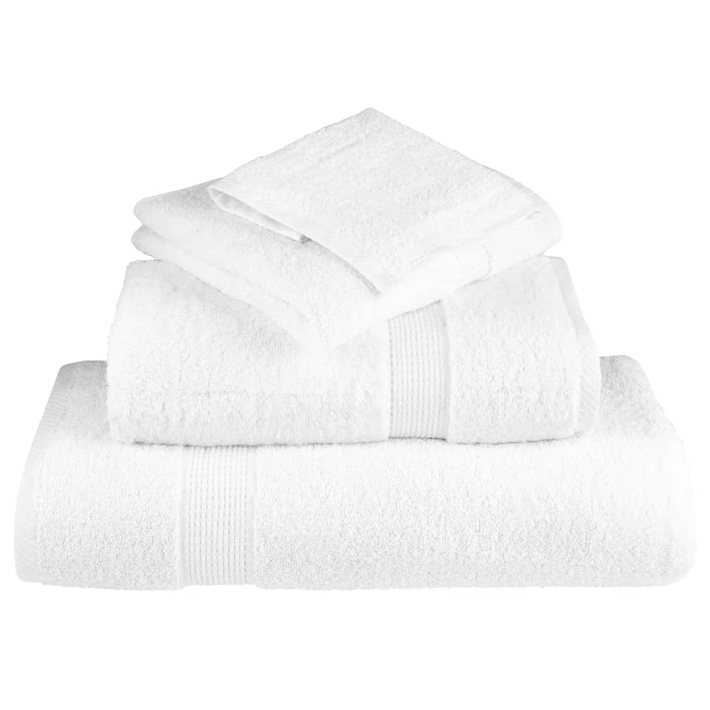 vidaXL Serviettes de douche de qualité supérieure SOLUND 10 pcs blanc - Image 4