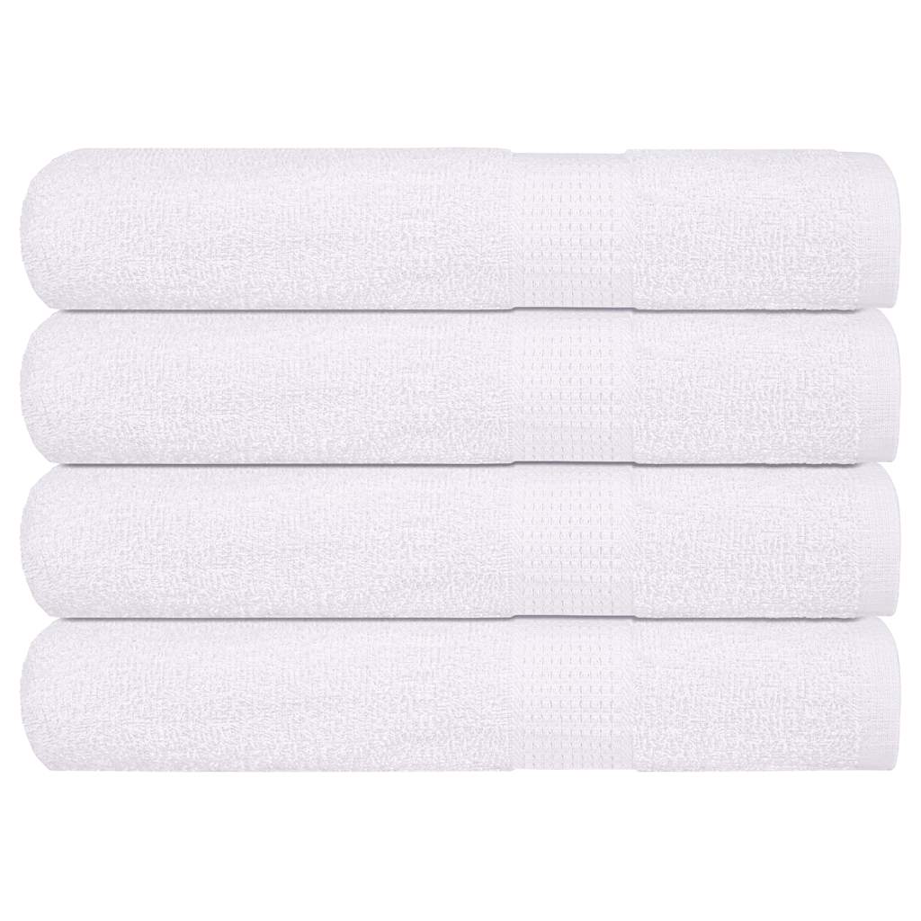 vidaXL Serviettes de sauna 4 pcs blanc 80x200 cm 360 g/m² 100% coton