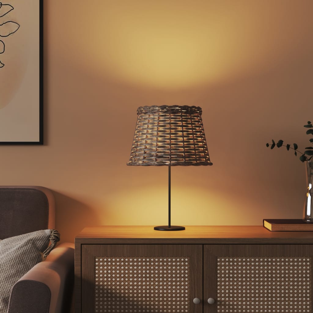 vidaXL Abat-jour marron Ø25x17 cm osier - Image 3