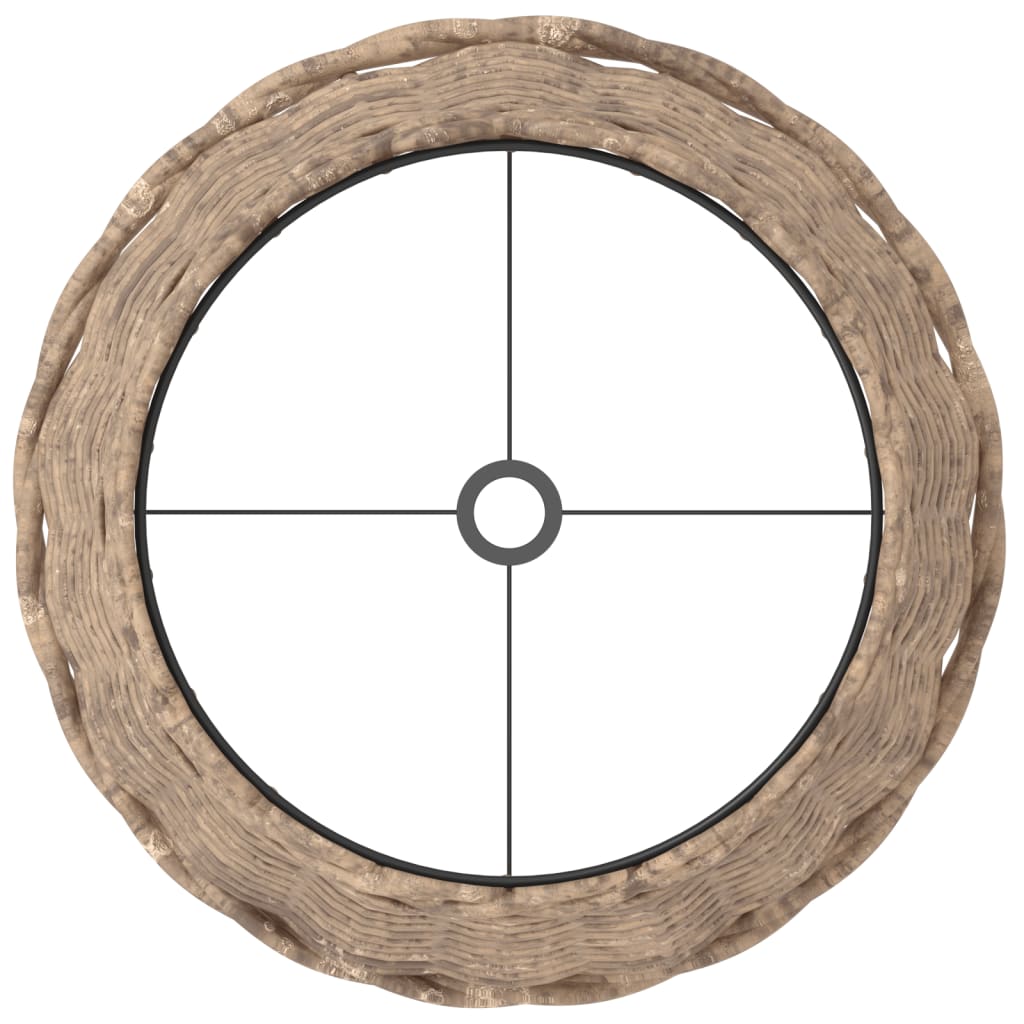 vidaXL Abat-jour marron Ø25x17 cm osier - Image 5