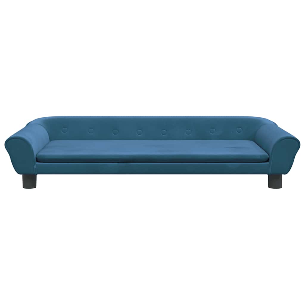 vidaXL Lit pour chien bleu 100x50x21 cm velours - Image 3