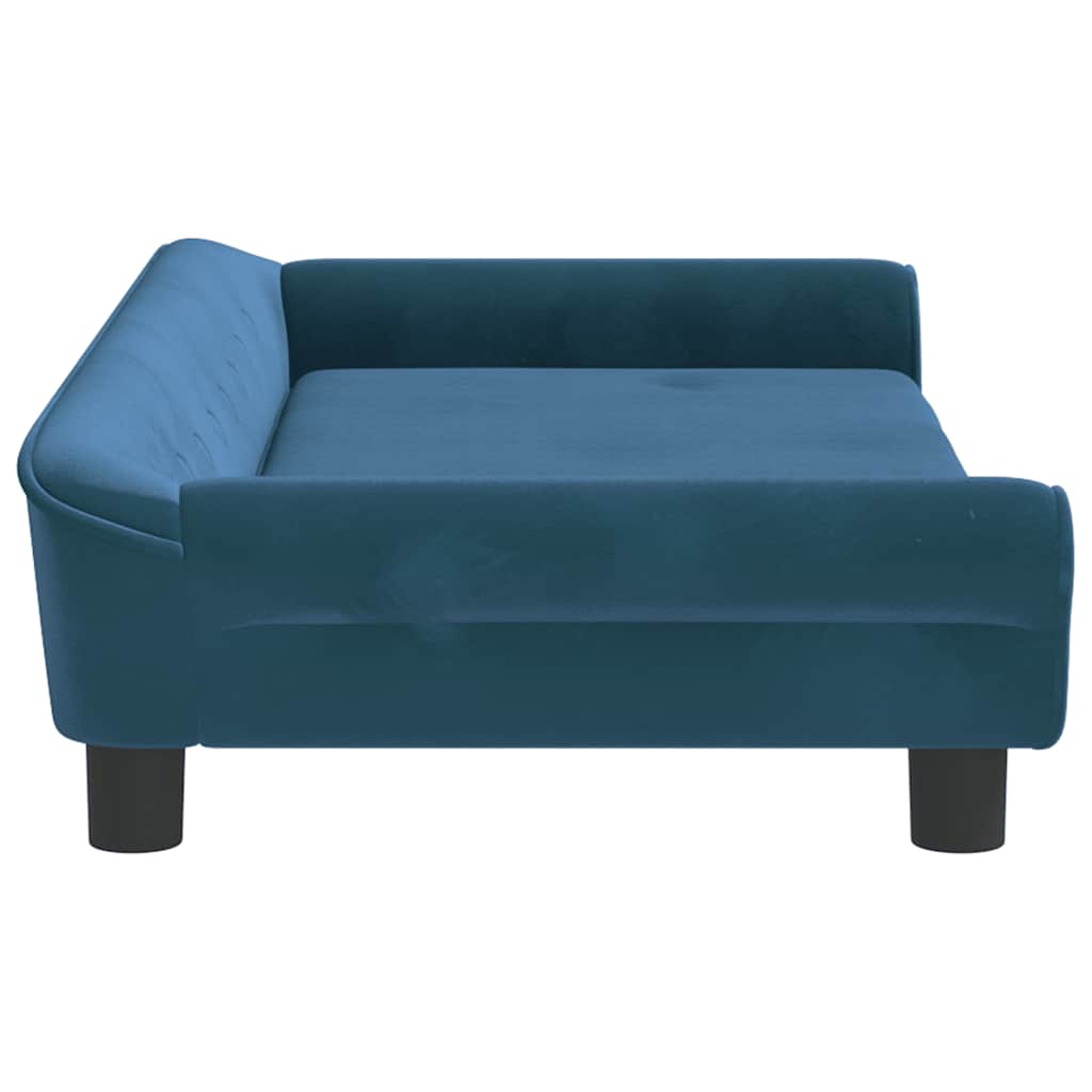 vidaXL Lit pour chien bleu 100x50x21 cm velours - Image 4
