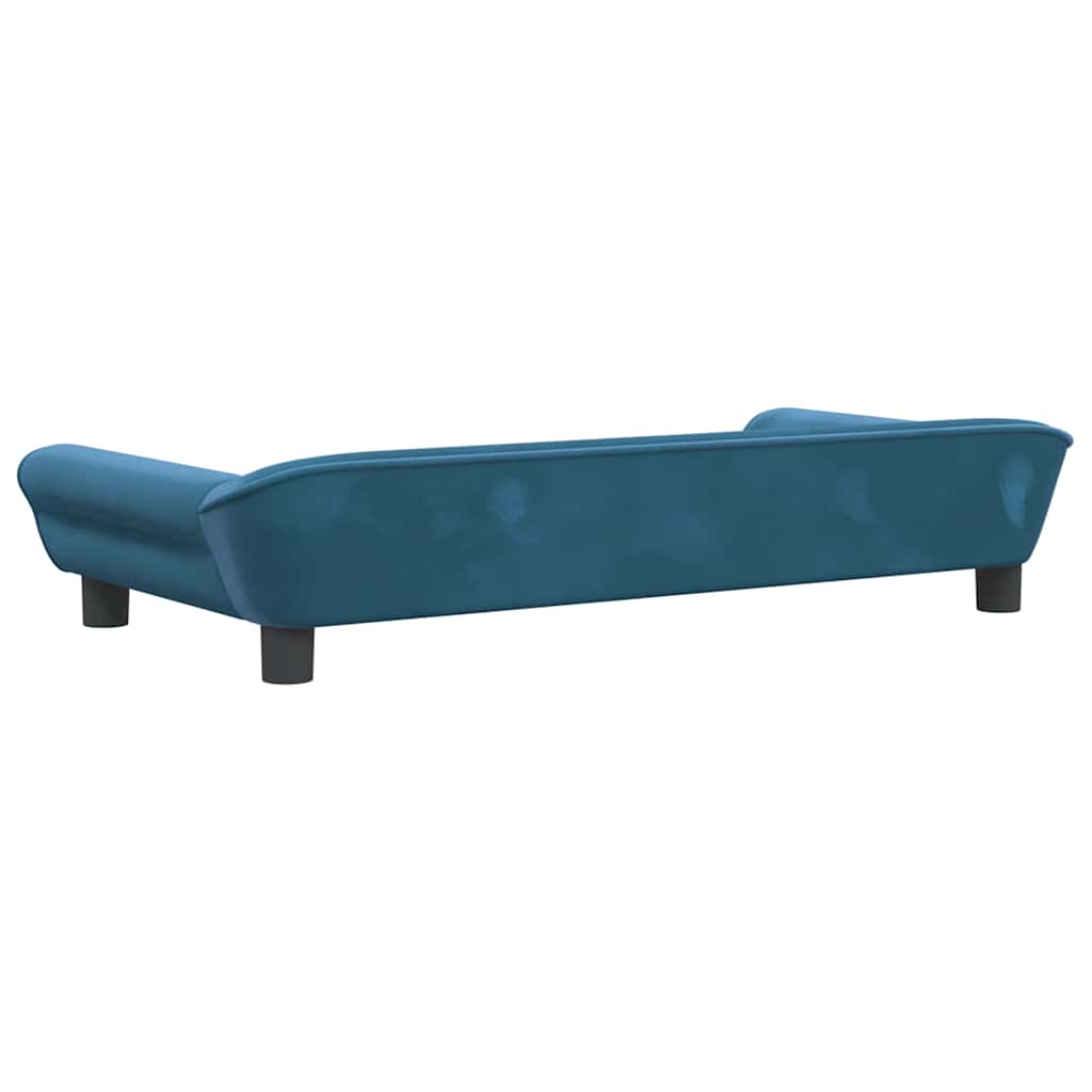 vidaXL Lit pour chien bleu 100x50x21 cm velours - Image 5