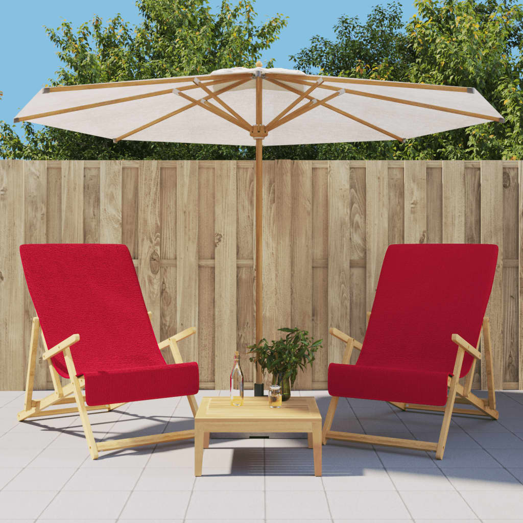 vidaXL Serviettes de plage 2 pcs bordeaux 60x135 cm tissu 400 GSM