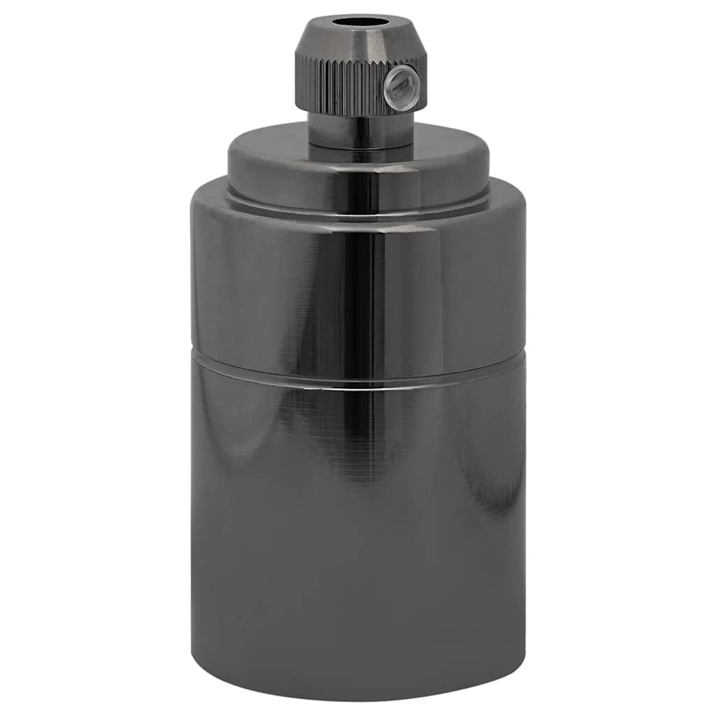 vidaXL Douilles de lampe 2 pcs noir brillant E27 - Image 3