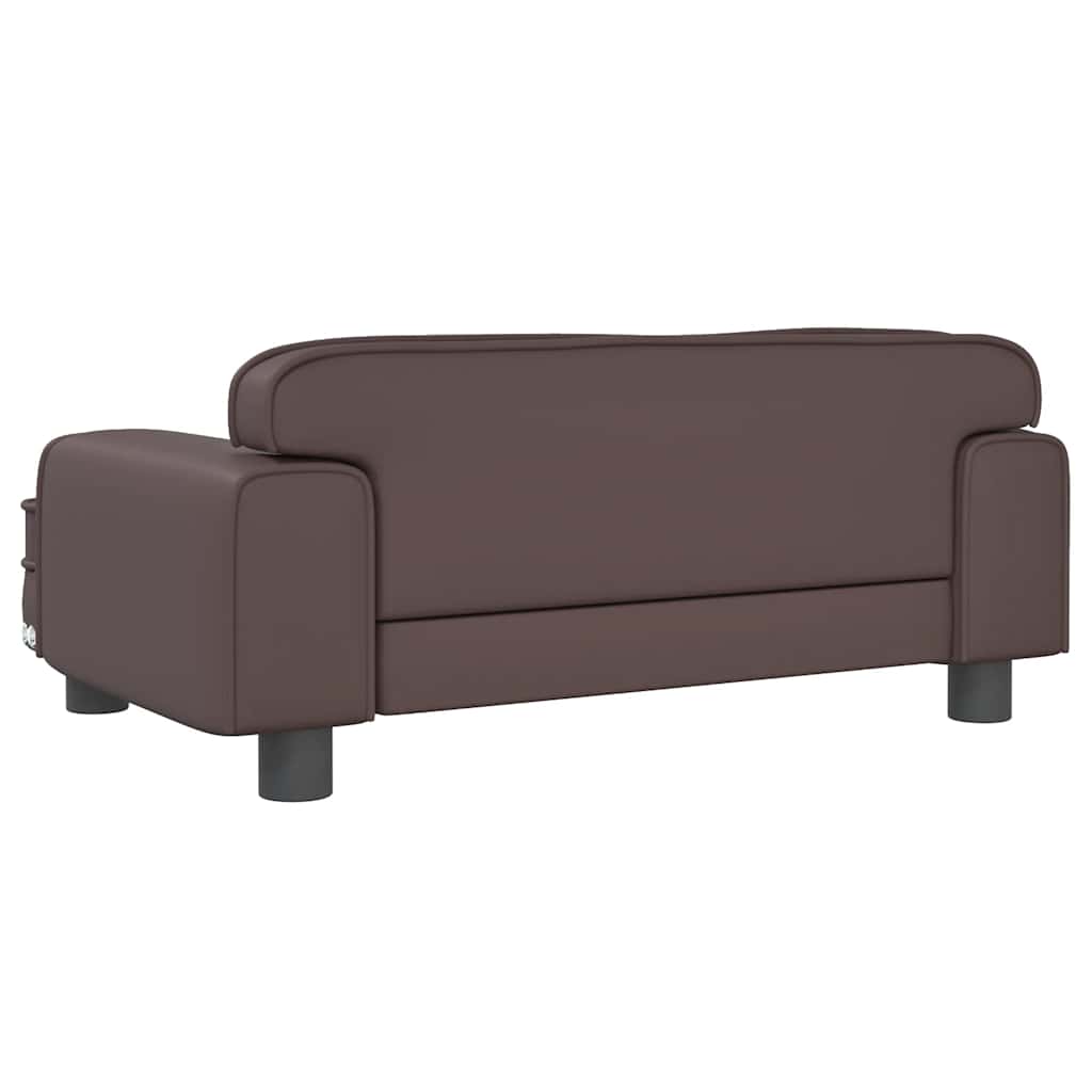 vidaXL Lit pour chien marron 70x45x30 cm similicuir - Image 5