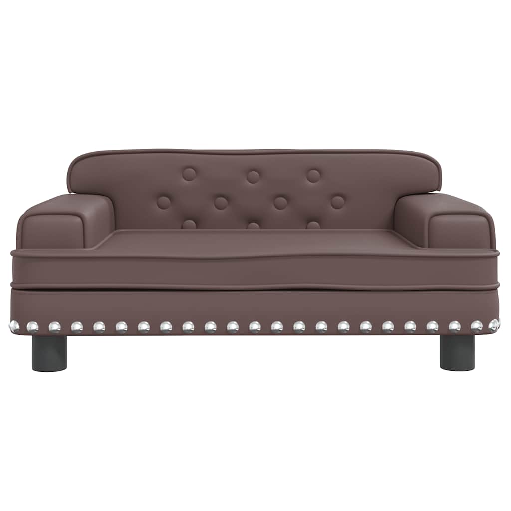 vidaXL Lit pour chien marron 70x45x30 cm similicuir - Image 3