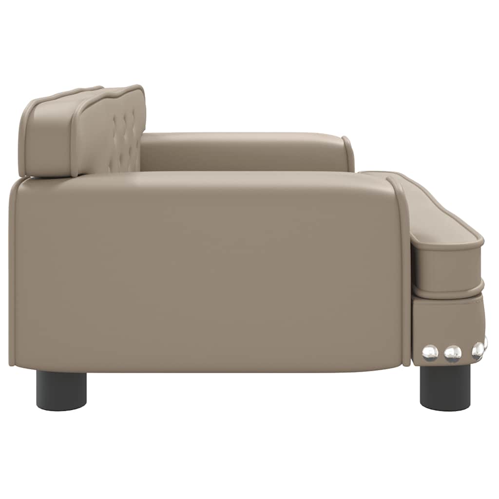 vidaXL Lit pour chien cappuccino 70x45x30 cm similicuir - Image 4