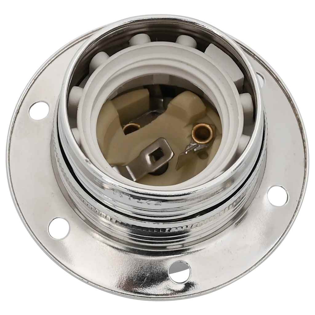 vidaXL Douilles de lampe 2 pcs nickel satiné E27 - Image 5