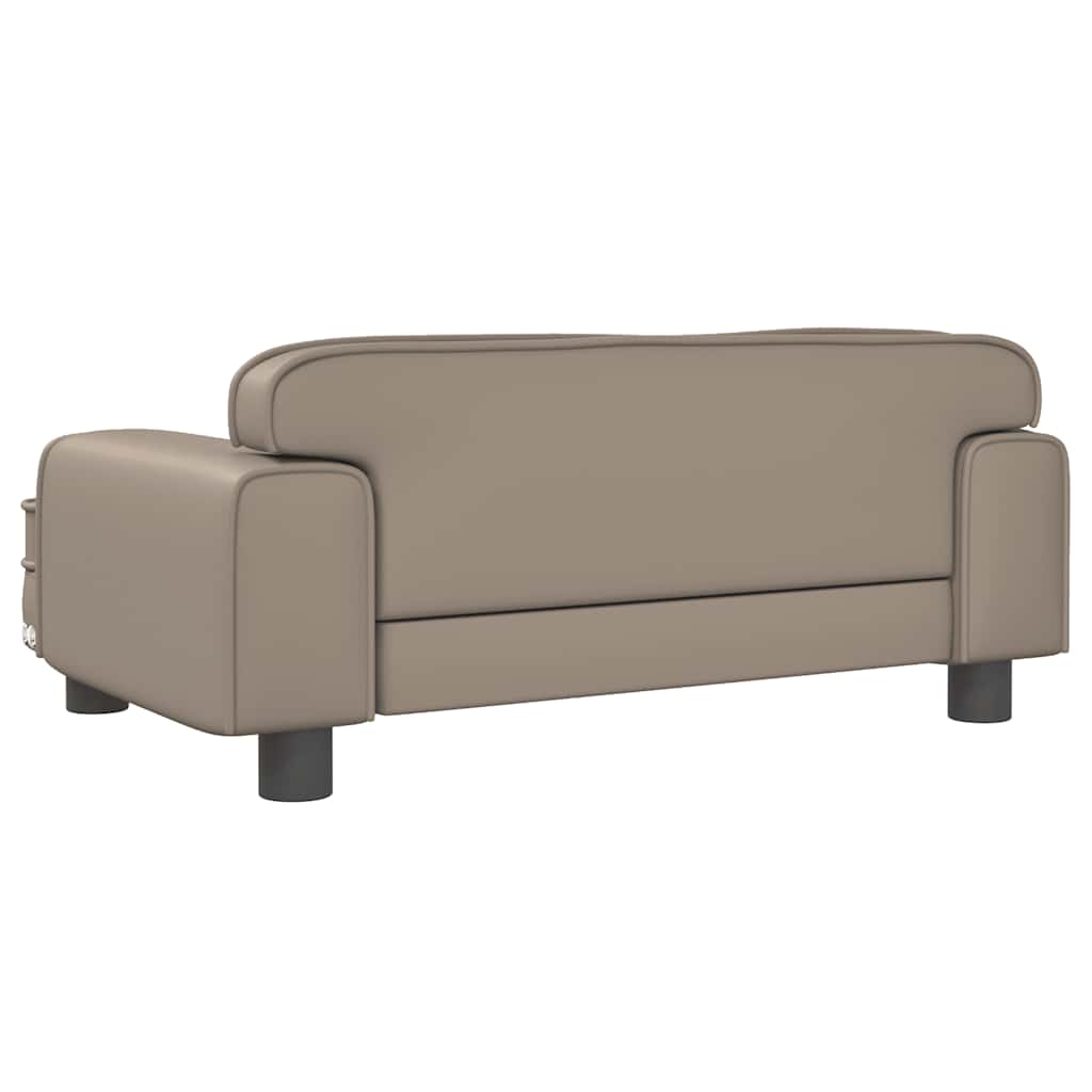 vidaXL Lit pour chien cappuccino 70x45x30 cm similicuir - Image 5