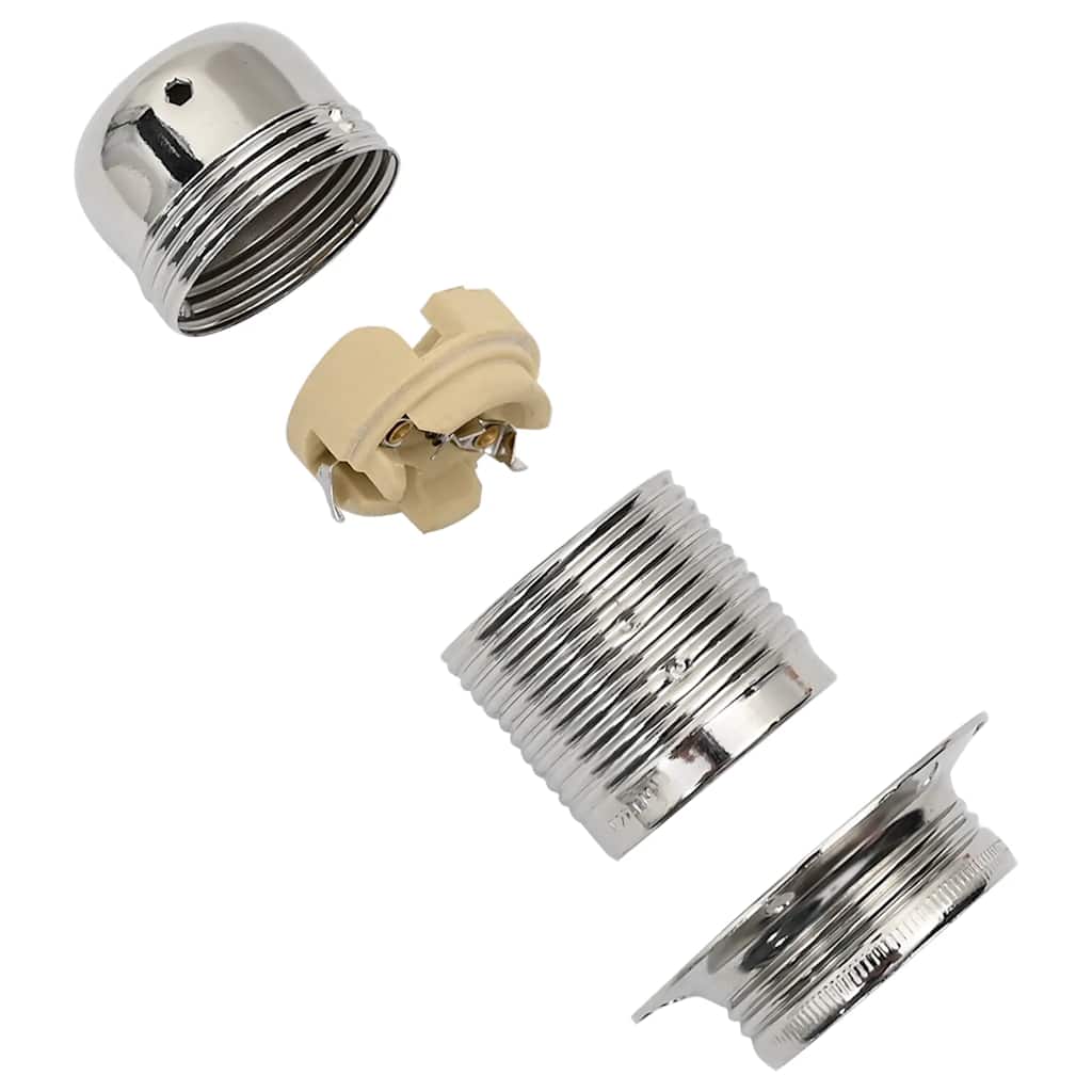 vidaXL Douilles de lampe 2 pcs nickel satiné E27 - Image 6