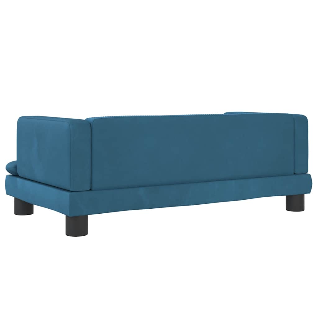 vidaXL Lit pour chien bleu 80x45x30 cm velours - Image 5