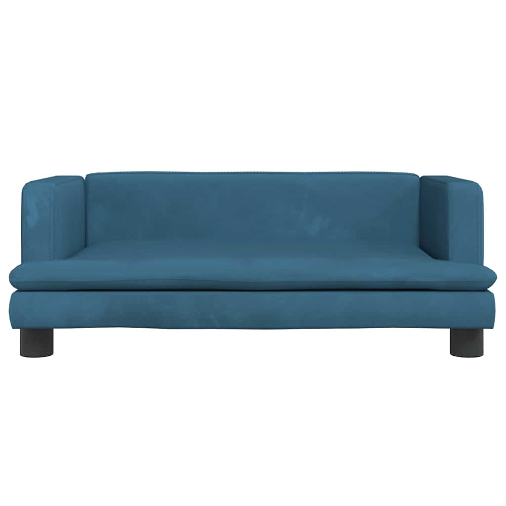 vidaXL Lit pour chien bleu 80x45x30 cm velours - Image 3