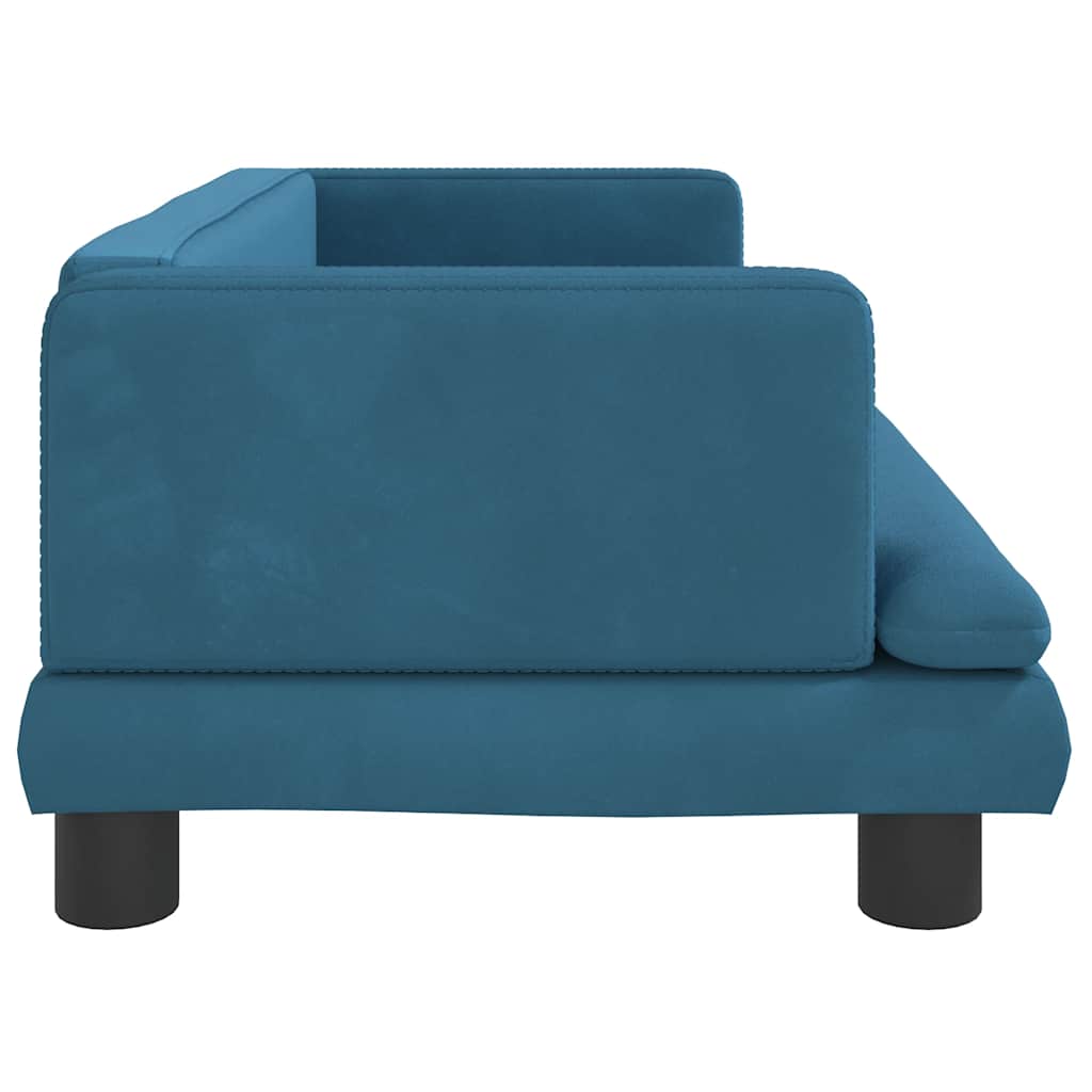 vidaXL Lit pour chien bleu 80x45x30 cm velours - Image 4