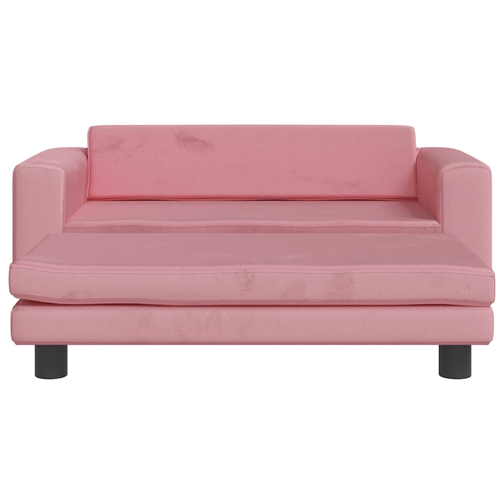 vidaXL Lit pour chien avec extension rose 100x50x30 cm velours - Image 3