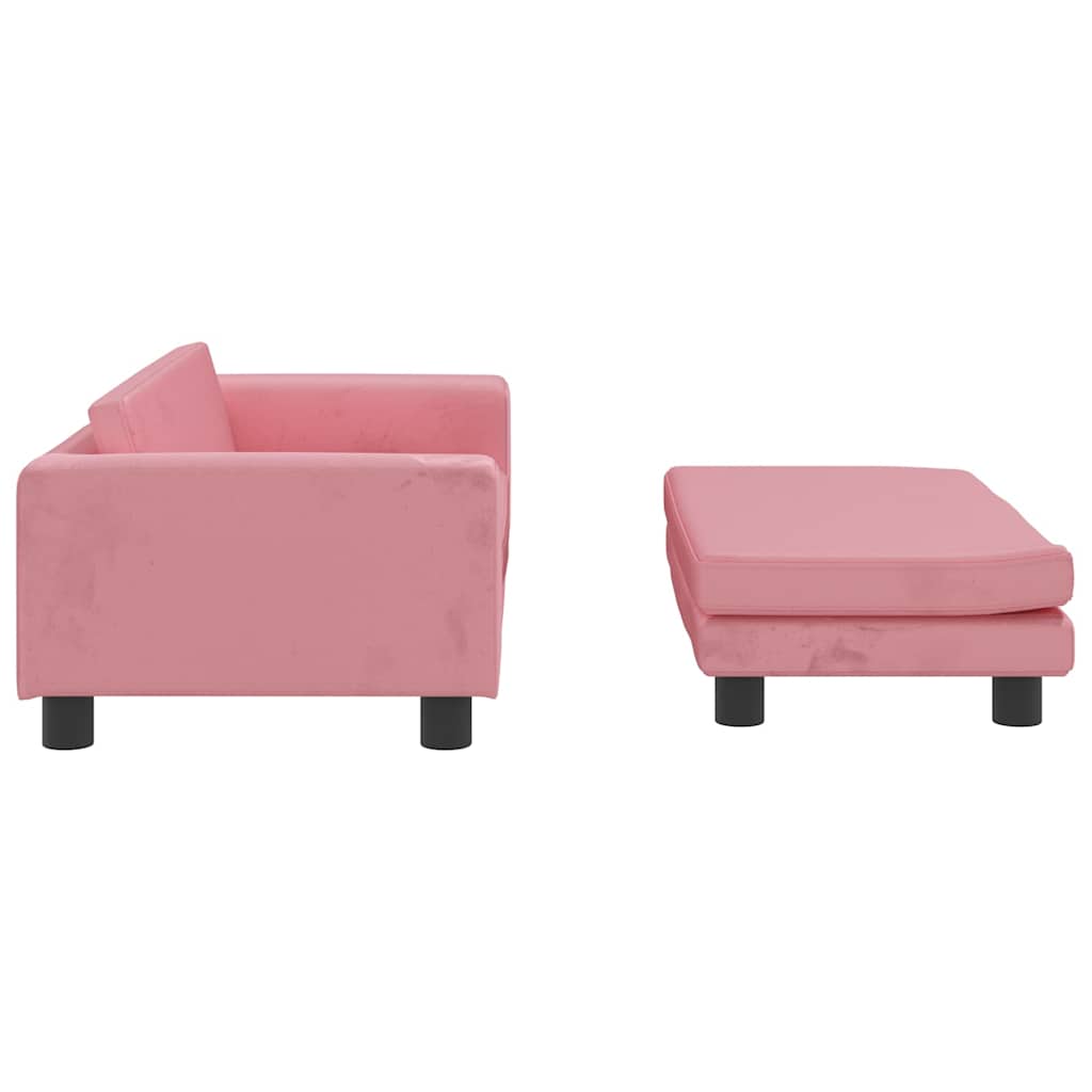 vidaXL Lit pour chien avec extension rose 100x50x30 cm velours - Image 4