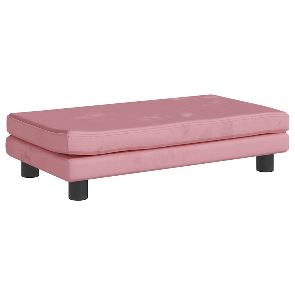 vidaXL Lit pour chien avec extension rose 100x50x30 cm velours - Image 6