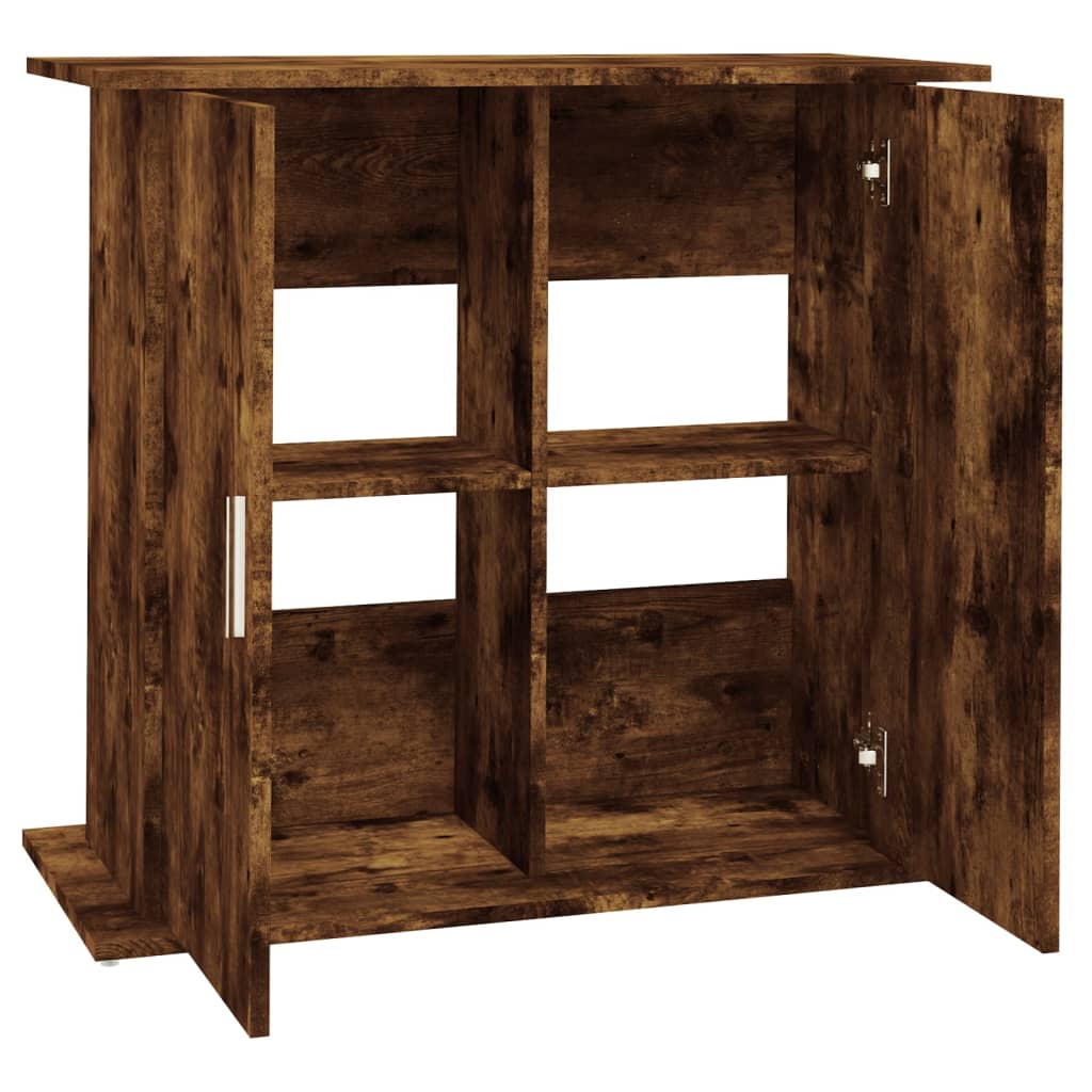 vidaXL Support pour aquarium chêne fumé 81x36x73 cm bois d'ingénierie - Image 6