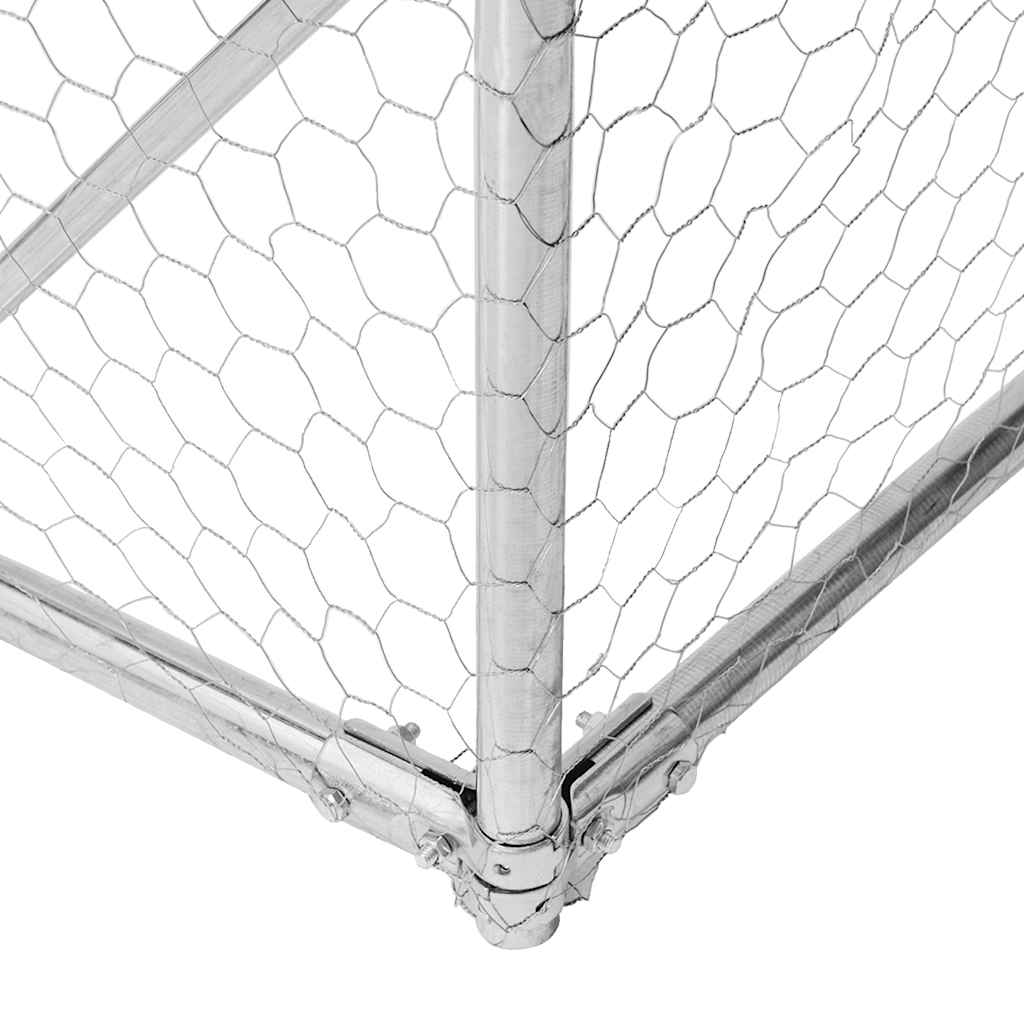 vidaXL Niche d'extérieur pour chien avec couvercle 2 x 2 x 1,5 m en acier galvanisé - Image 6