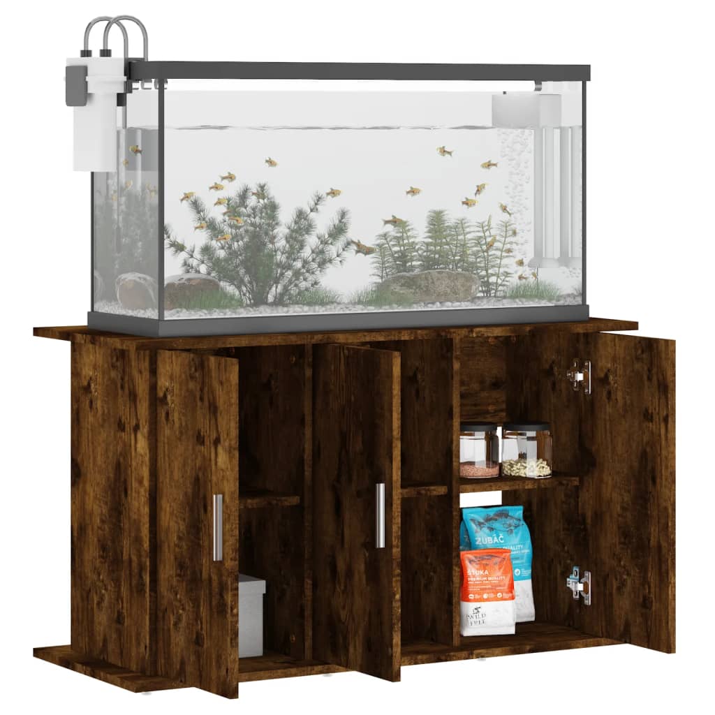 vidaXL Support pour aquarium chêne fumé 101x41x58 cm bois d'ingénierie - Image 3