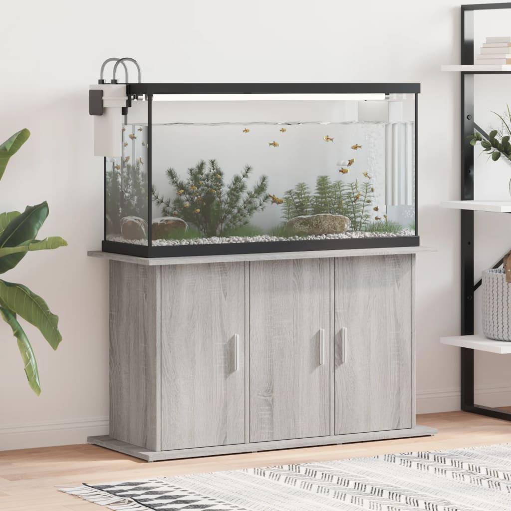 vidaXL Support pour aquarium sonoma gris 101x41x58cm bois d'ingénierie