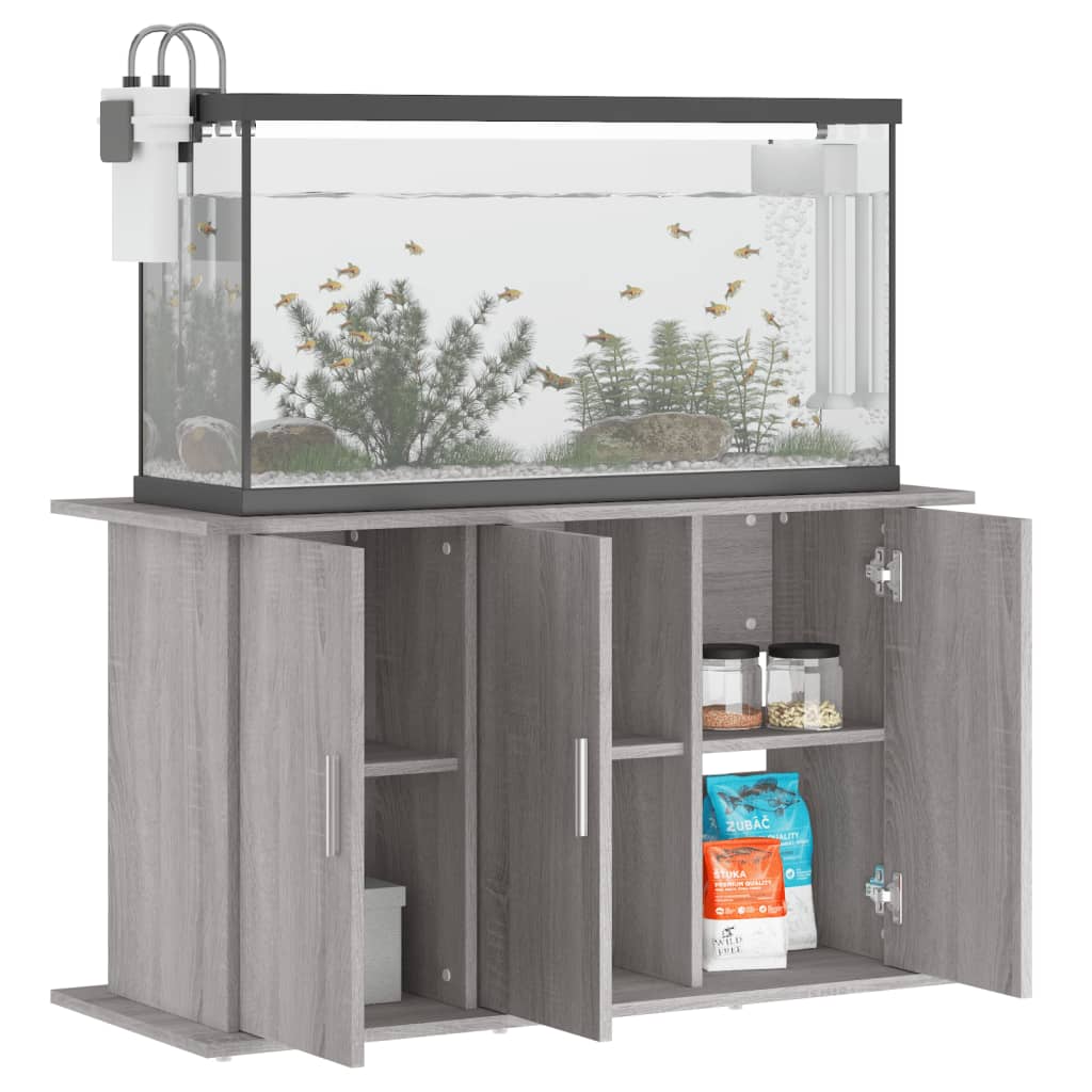 vidaXL Support pour aquarium sonoma gris 101x41x58cm bois d'ingénierie - Image 3
