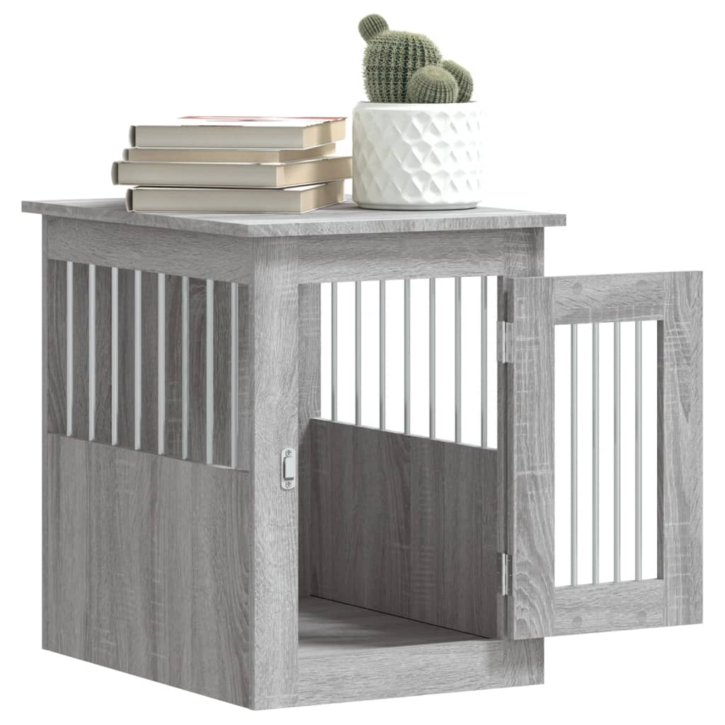 vidaXL Meuble de cage pour chiens sonoma gris 45x62x59 cm - Image 5