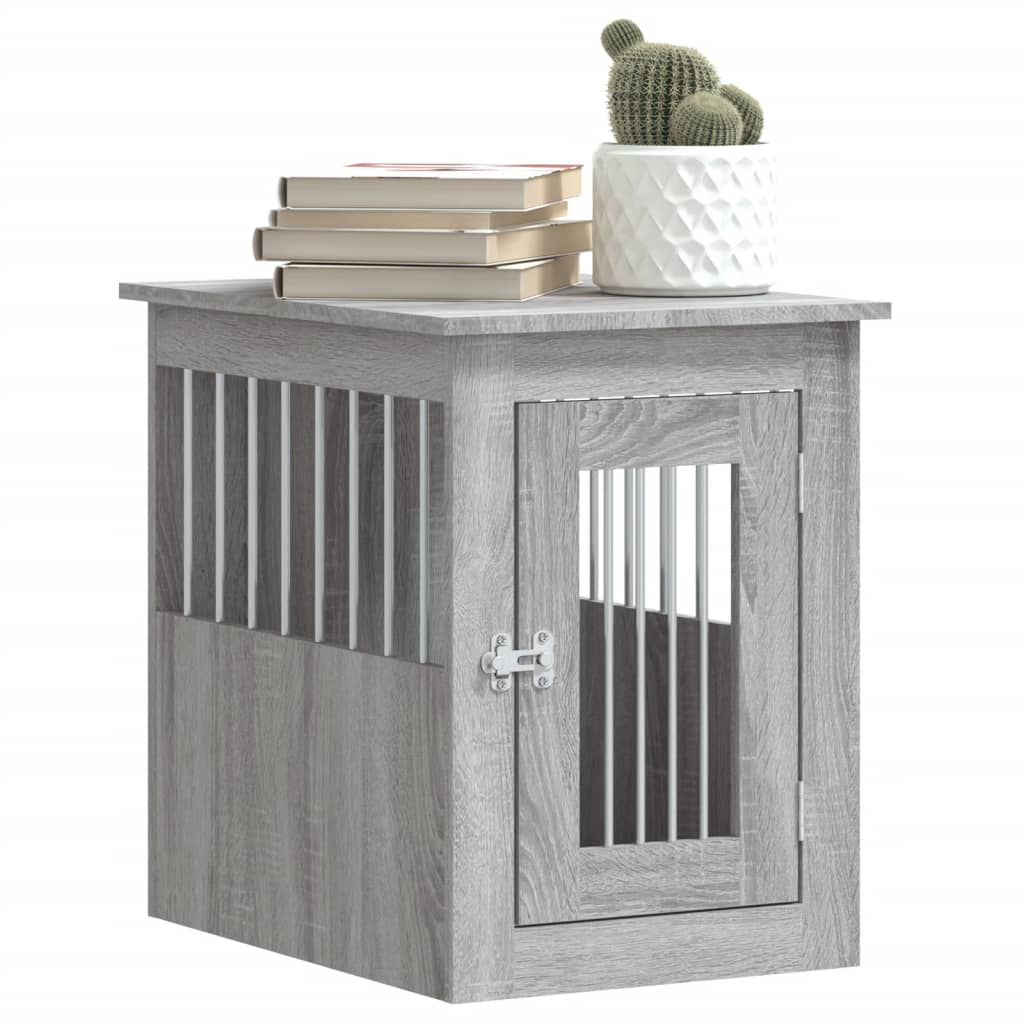 vidaXL Meuble de cage pour chiens sonoma gris 45x62x59 cm - Image 4