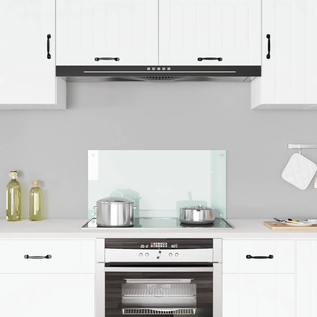 vidaXL Dosseret de cuisine Blanc 80x40 cm Verre trempé
