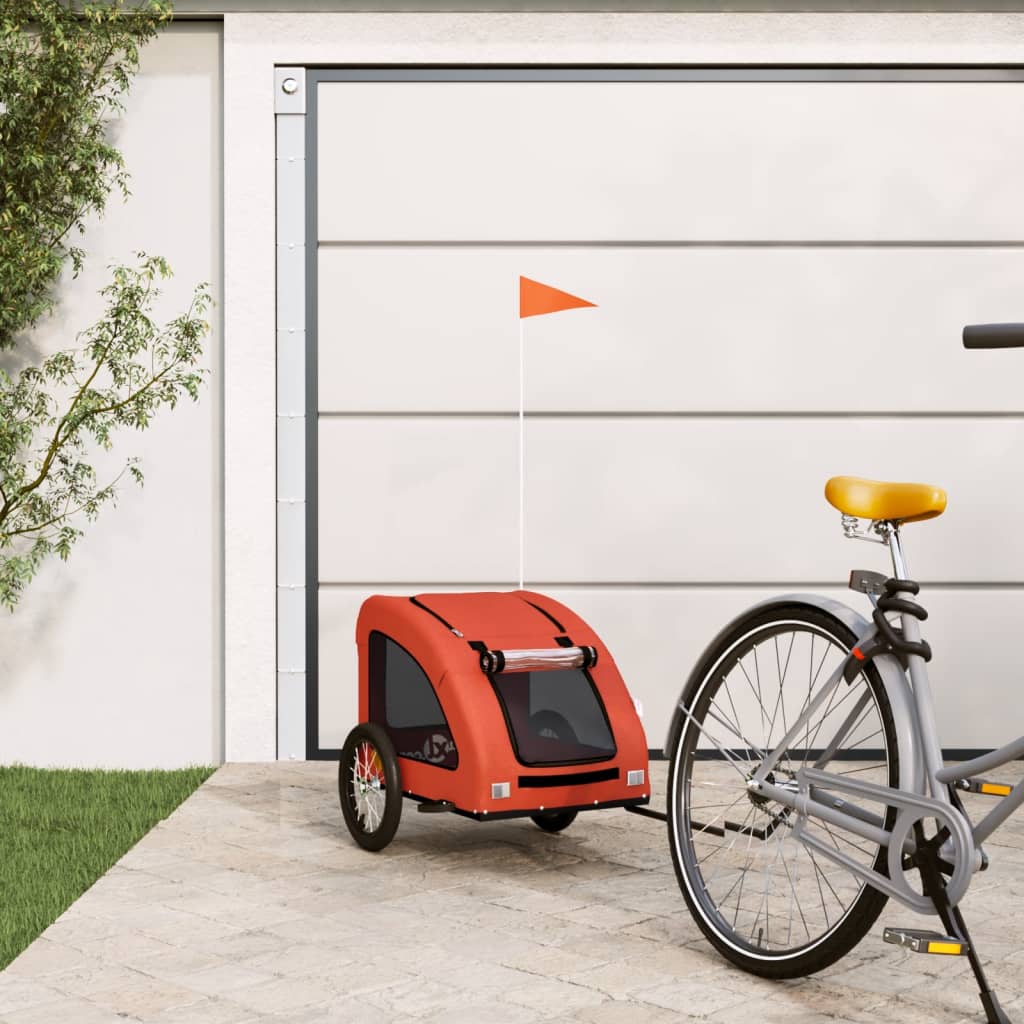vidaXL Remorque de vélo pour animaux de compagnie orange