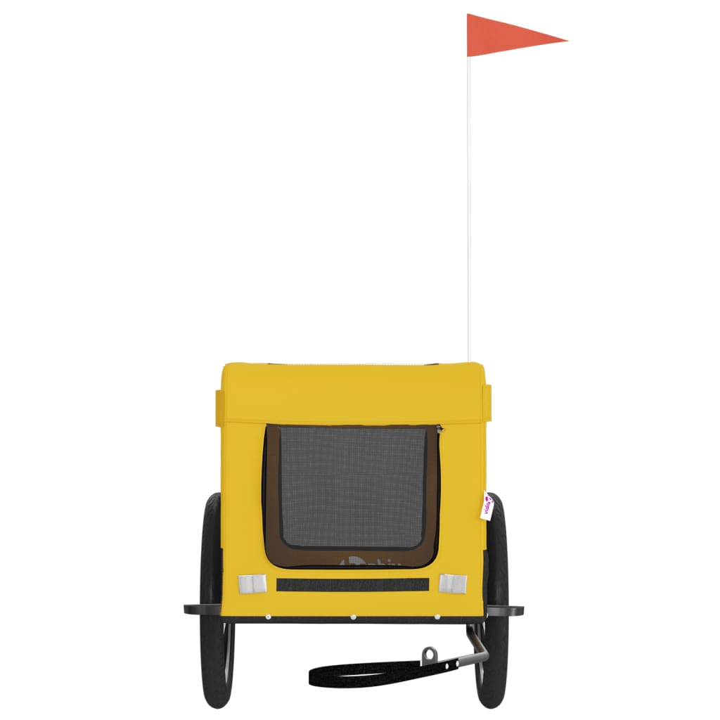 vidaXL Remorque de vélo pour animaux de compagnie jaune et noir - Image 5