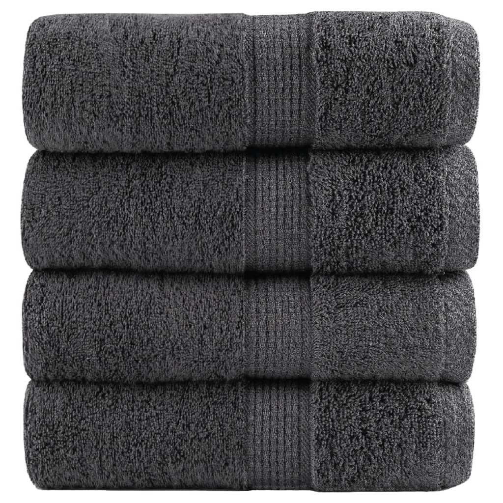 vidaXL Serviettes d'invité de qualité supérieure SOLUND 4 pcs 600 g/m²