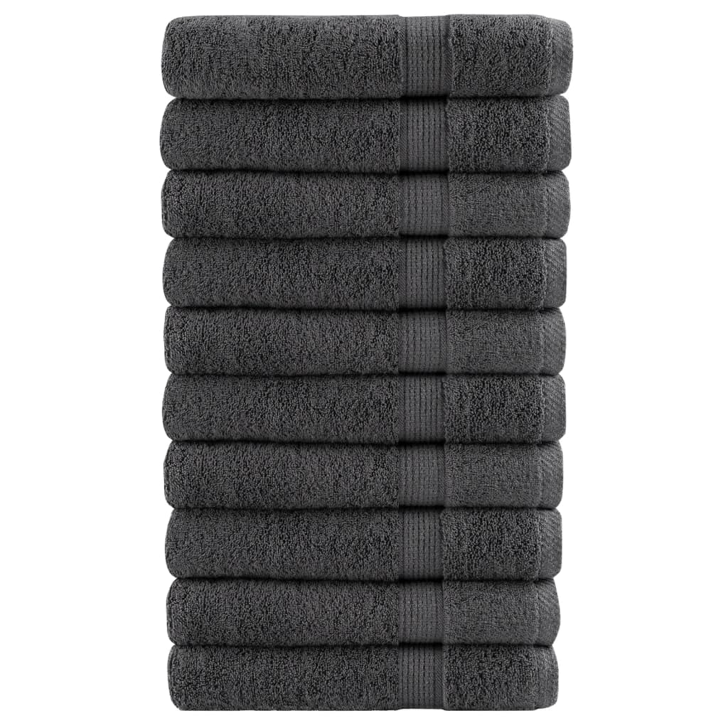 vidaXL Serviettes de qualité supérieure SOLUND 10 pcs anthracite