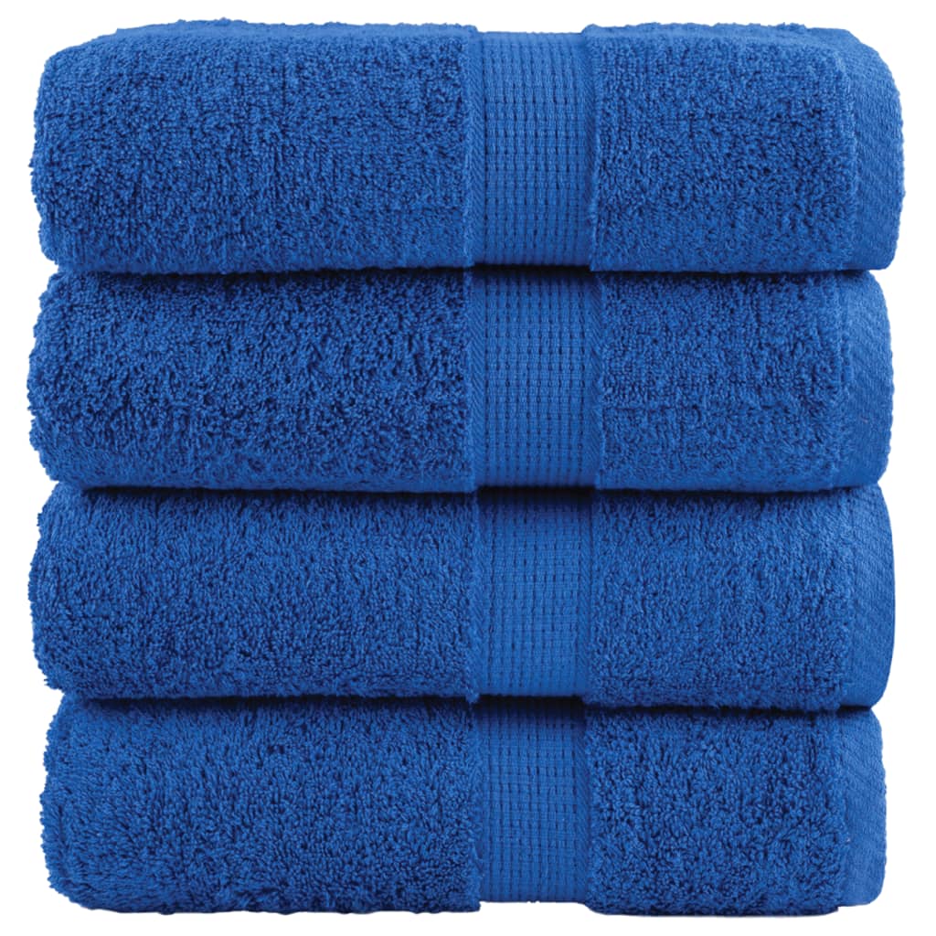 vidaXL Serviettes d'invité de qualité supérieure SOLUND 4 pcs bleu