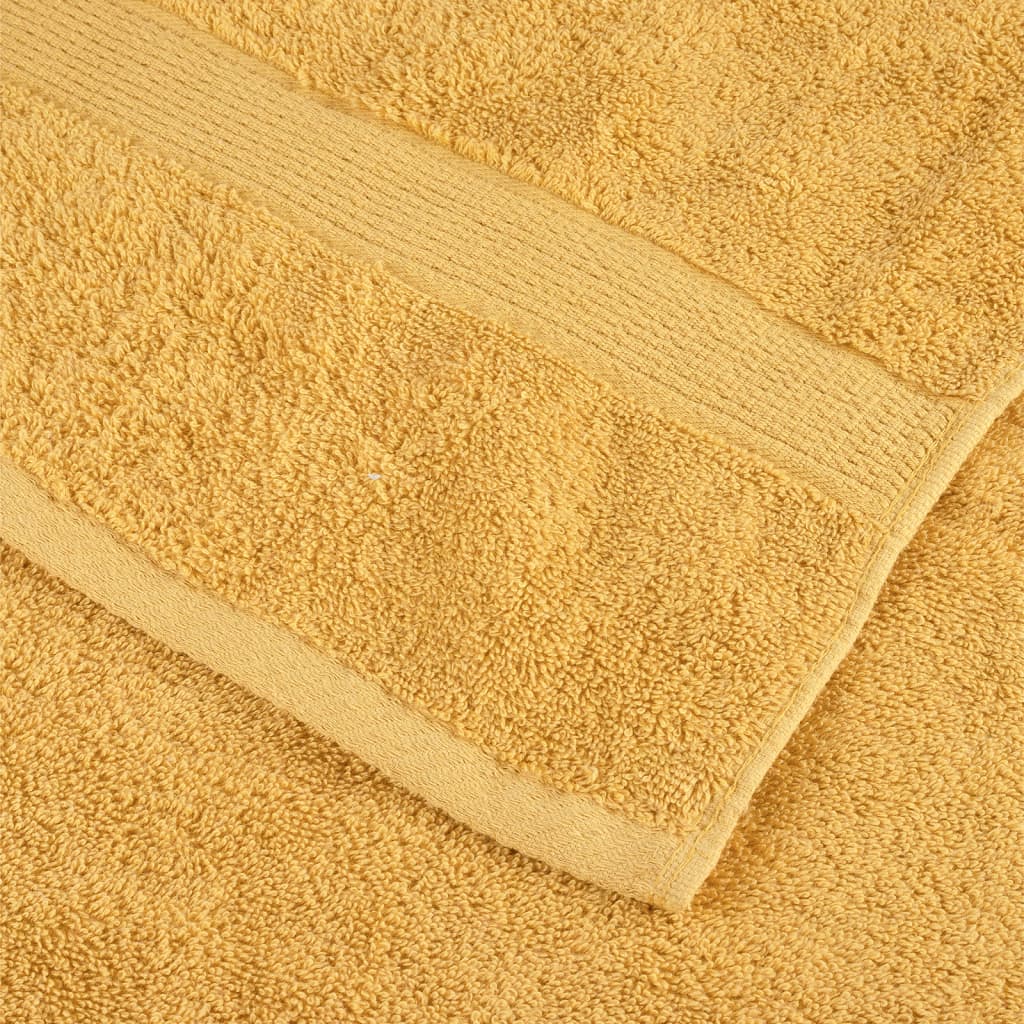 vidaXL Serviettes de douche de qualité supérieure SOLUND 4 pcs doré - Image 5