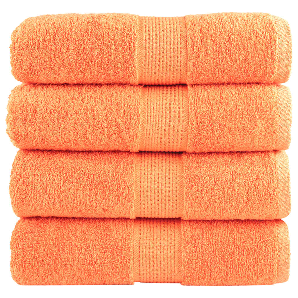 vidaXL Serviettes d'invité de qualité supérieure SOLUND 4 pcs orange