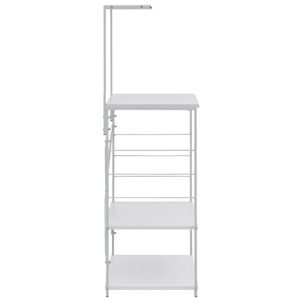 vidaXL Armoire à micro-ondes Blanc 60x39,6x123 cm Bois d'ingénierie - Image 4