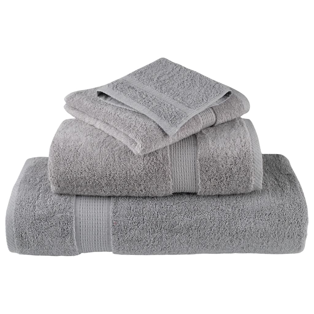 vidaXL Serviettes de qualité supérieure SOLUND 10 pcs gris 600 g/m² - Image 4