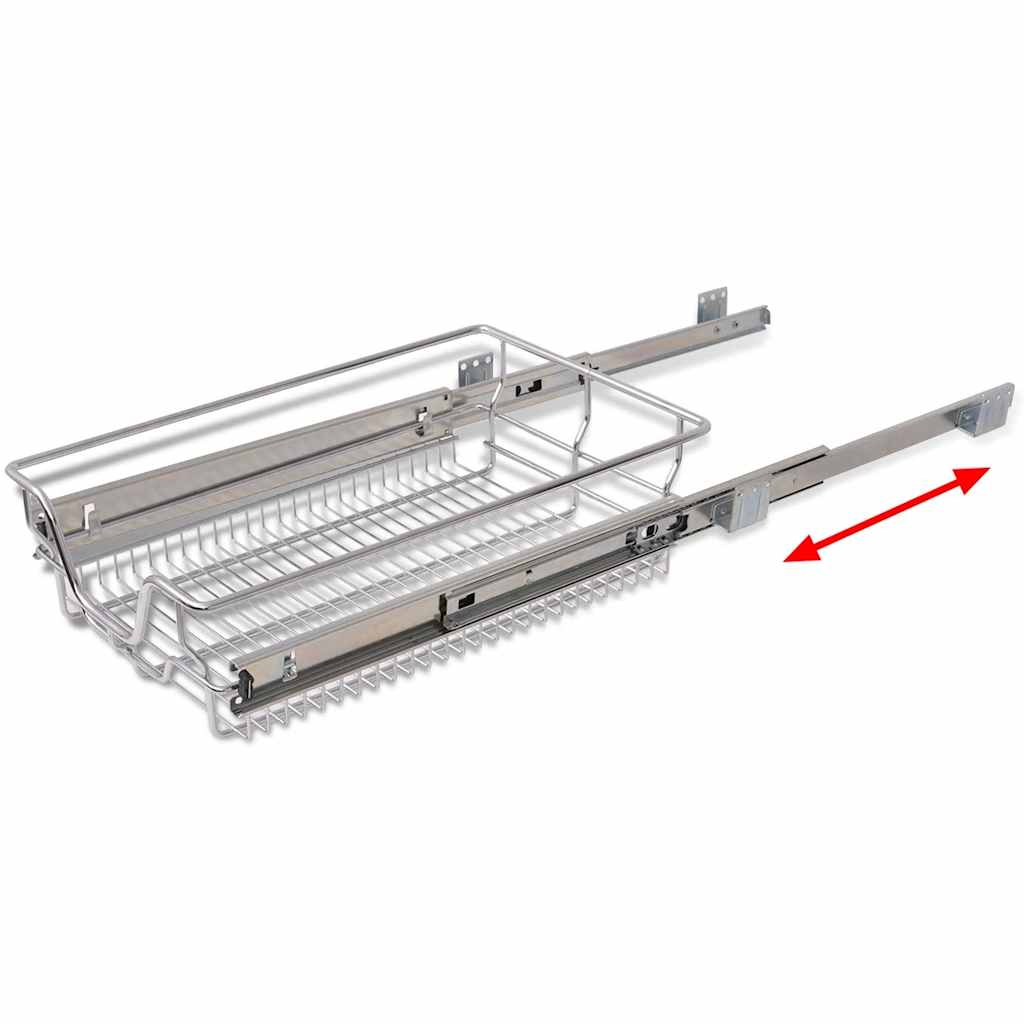 vidaXL Panier en treillis métallique 2 pcs 400 mm Argenté - Image 6